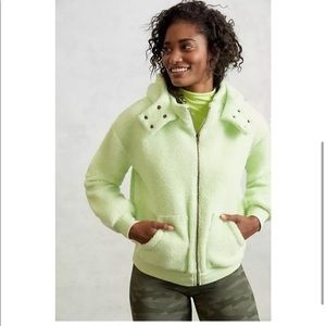 Porridge by Anthropologie Sherpa Jacket | Size XL | Neon Yellow